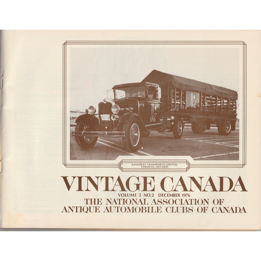 Vintage Canada Magazine Dec 1976 Vol 3 No 2 1926 Reo Bickle Fire Truck - Picture 3 of 3